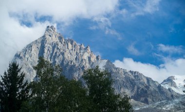 Aiguille du midi and bossons glacier from the chamonix valley