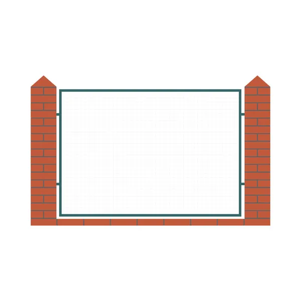 Plot Cihel Oceli Ploché Vektorové Znázornění — Stockový vektor