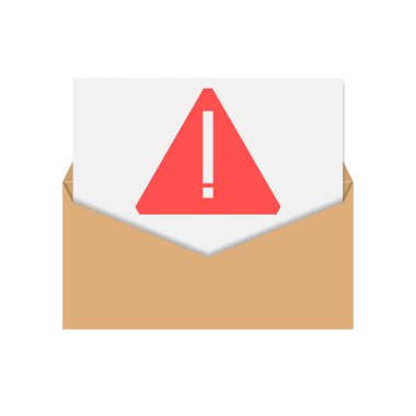 Beyaz arkaplanda posta simgesi izole edildi. Düz biçim, vektör illüstrasyonu.