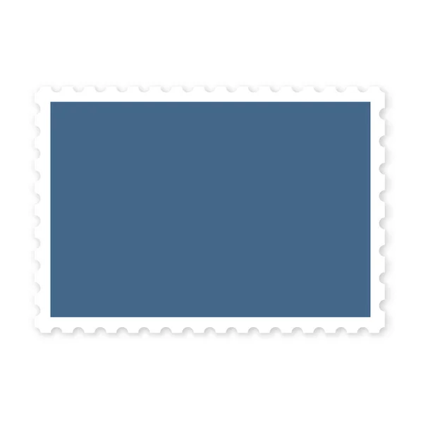 Rectangular Postage Stamp Template Isolated White Background Vector Illustration — Vector de stock
