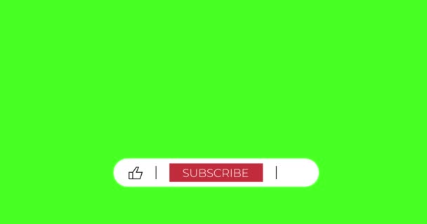 Subscribe Channel Buttons Social Networks Video Channels Flat Animation Green — Stockvideo