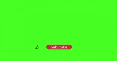 Subscribe to a channel with like buttons for social networks and video channels. Flat 4K animation with alpha channel.