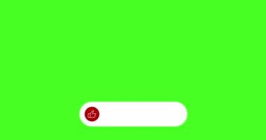 Subscribe to a channel with like buttons for social networks and video channels. Flat 4K animation on green screen.