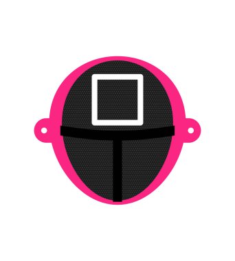 Mürekkep balığı maskesi Meydanı izole edildi. Film mürekkep balığı oyunu için Cadılar Bayramı maskesi.