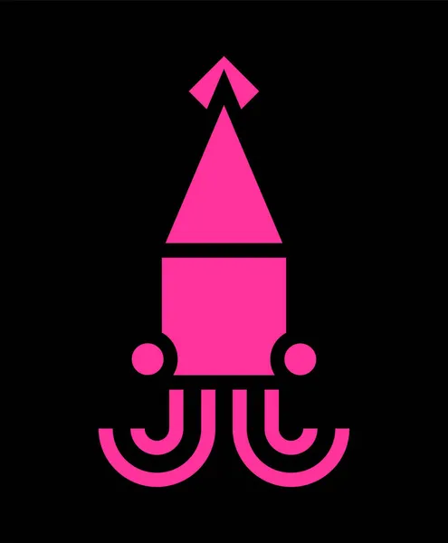 Концептуальна Версія Логотипу Squid Знак Кальмари — стоковий вектор