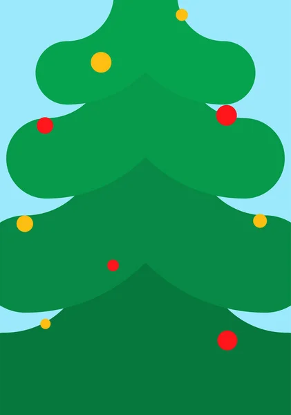 Árbol Navidad Fondo Saludos Navidad Postal Para Nuevo Año — Vector de stock