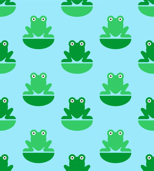 Sapo Símbolo Padrão Sem Costura Toad Background Textura Tecido Bebê —  Vetores de Stock