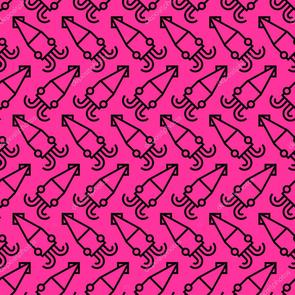 Squid  pattern seamless Concept version. background Squids
