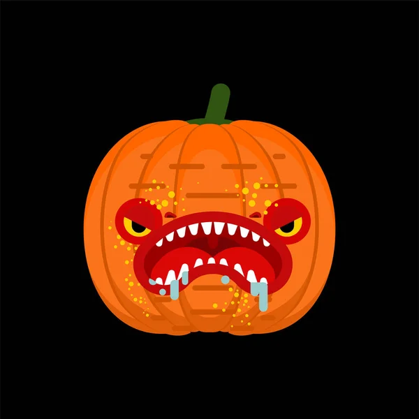 Monstruo Calabaza Para Halloween Hortalizas Aterradoras Horrible Monstruosidad — Vector de stock