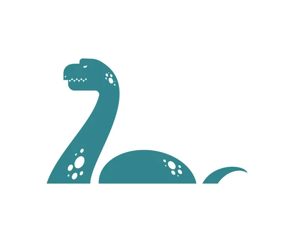 Monstro Loch Ness Nessie Isolado Animais Monstruosos — Vetor de Stock