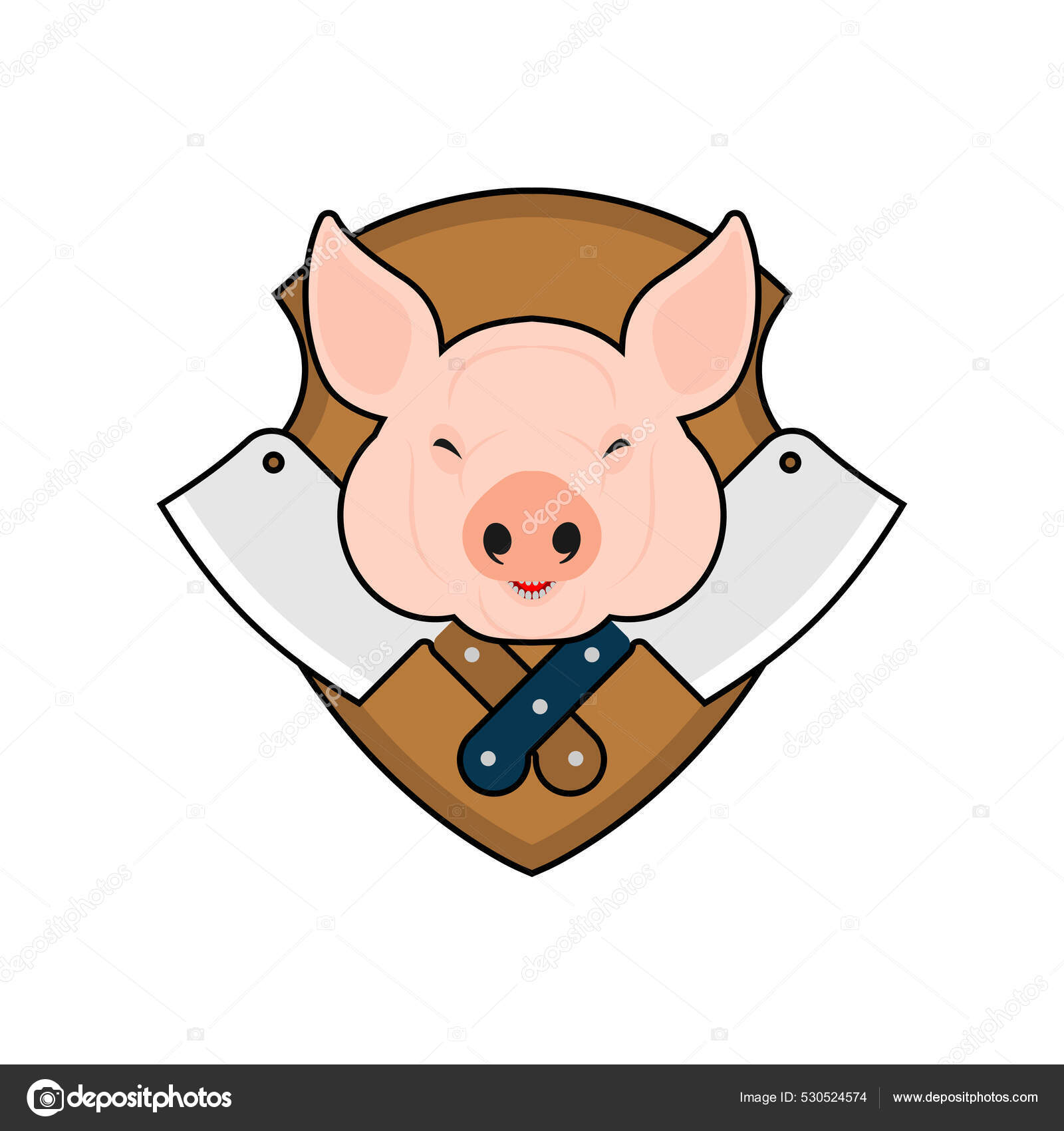 Head Knife Pig Emoji