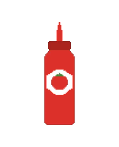 Flacon Ketchup Isolé Emballage Ketchup Illustration Vectorielle — Image vectorielle