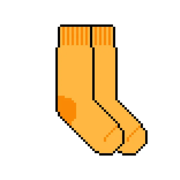 Socks Pixel Art Pixelated Sox 8Bit Vector Illustration Retro Video — 图库矢量图片