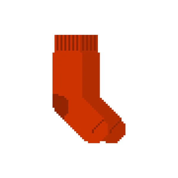 Calzini Pixel Art Pixelated Sox 8Bit Illustrazione Vettoriale Retro Stile — Vettoriale Stock