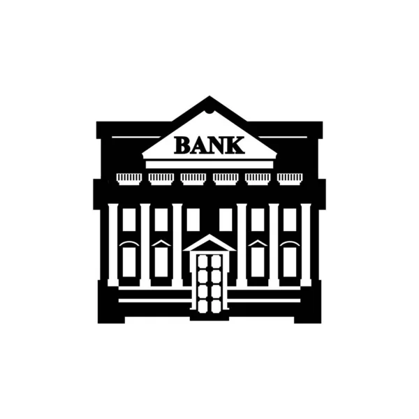 Bankikonskylt Bankhusets Symbol Vektor Illustration — Stock vektor