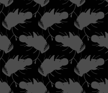 Angler Deep sea fish pattern seamless. Deep-sea fish background