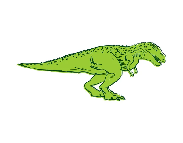 Tyrannosaurus Dinosaur Rex Hand Drawing Vector Illustration — Stockový vektor