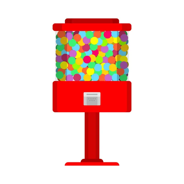 Gumball Machine Isolated Candy Machine Vector Illustration — Stock Vector