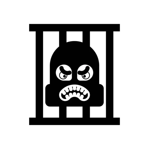 Criminoso Prisão Bandido Sinal Prisão — Vetor de Stock