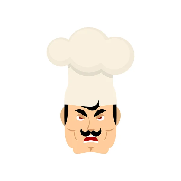 Chef Émoji Colère Cuisiner Les Mauvaises Émotions Avatarr Kitchener Illustration — Image vectorielle