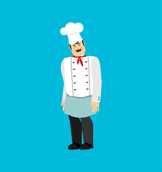 Chef Triste Cuisiner Tristement Kitchener Illustration Vectorielle — Image vectorielle