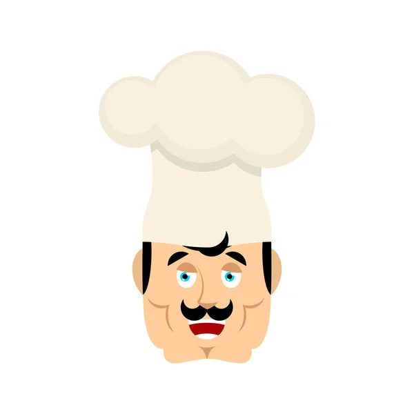 Chef Emoji Feliz Cozinhe Emoções Alegres Avatar Kitchener Ilustração Vetorial —  Vetores de Stock