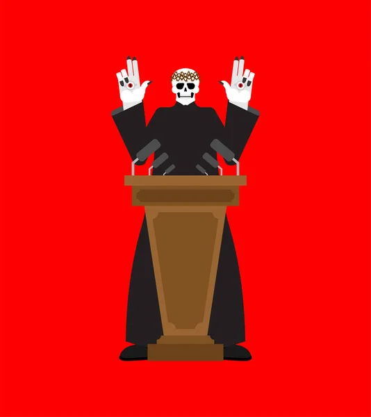Пророк Смерти Проповедник Судного Дня Дьявольский Провидец — стоковый вектор