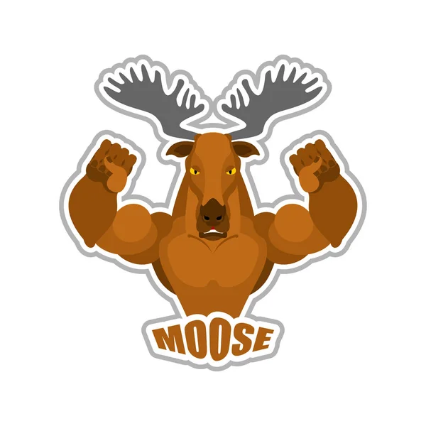 Logo Moose Sport Emblema Del Club Deer Sports Signo Juego — Archivo Imágenes Vectoriales