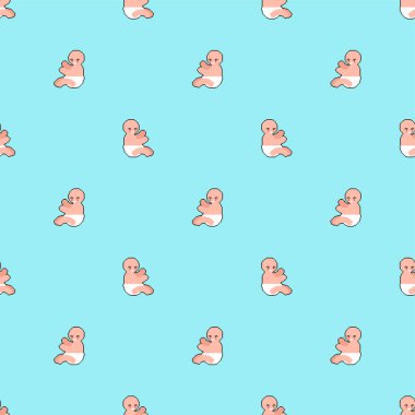 Küçük bebek pikseli resim deseni pürüzsüz. 8 bitlik küçük bir çocuk geçmişi. benekli küçük çocuk dokusu