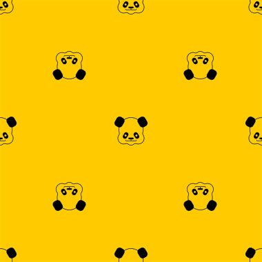 Küçük panda deseni pürüzsüz. Çin ayısı çocuk geçmişi. Yaratık küçük çocuk dokusu. Vektör süsü