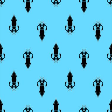 Mürekkep balığı deseni kusursuz. Kalamar arka planı. Bebek kumaşı dokusu