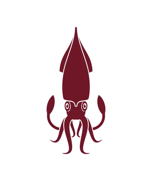 Segno Calamari Isolato Icona Disastrosa Illustrazione Vettoriale — Vettoriale Stock