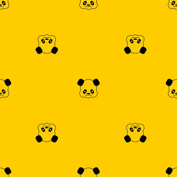 Little Panda Pattern Seamless Chinese Bear Little Kid Background Beast — Stock Vector