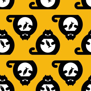 Kedi ve akvaryum desenleri kusursuz. Akvaryum arka planında kedi seyrediyor. Bebek kumaşı dokusu