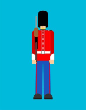 Bearskins İngiliz Kraliyet Muhafızı. Ayı şapkalı nöbetçi bombacı..  