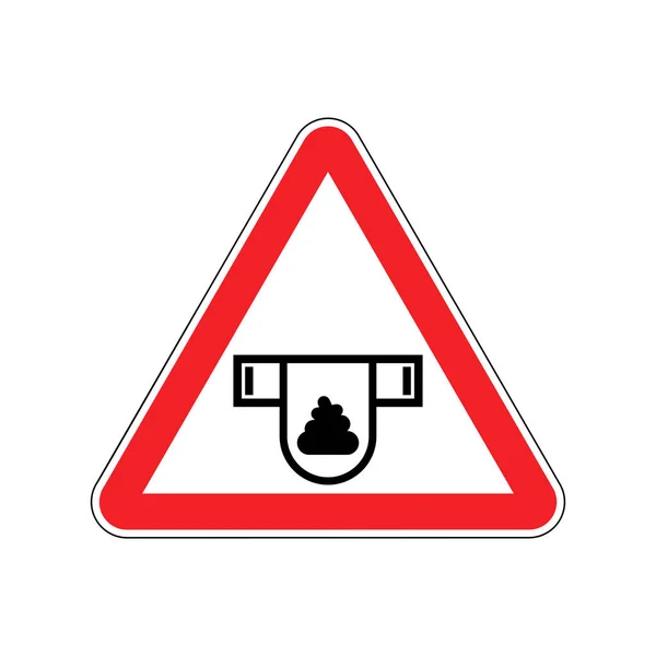 Attention Dirty Diaper Red Road Sign Danger Caution Diaper Shit — 图库矢量图片