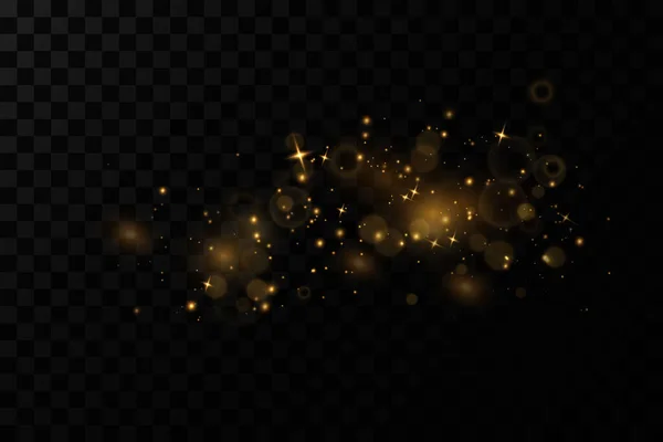 Блестящие Частицы Волшебной Пыли Пылевые Частицы Сверкают Блестками Background Glowing — стоковое фото