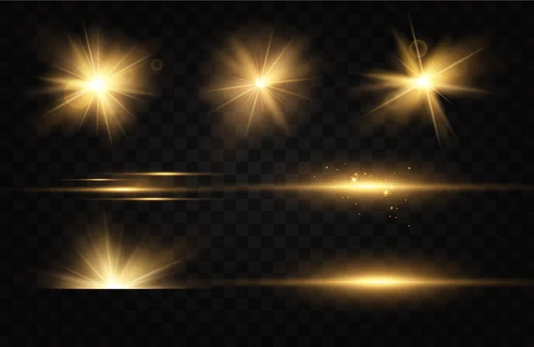 Эффект Света Яркая Звезда Свет Взрывается Прозрачном Фоне Яркое Солнце — стоковое фото