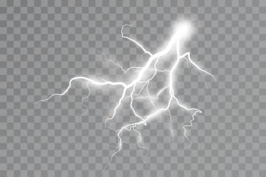Lightning effect, thunderstorm, light effect. Electricity.