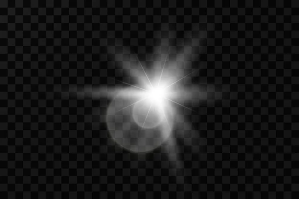 Wektor Przezroczyste Światło Słoneczne Specjalny Efekt Świetlny Obiektywu — Zdjęcie stockowe