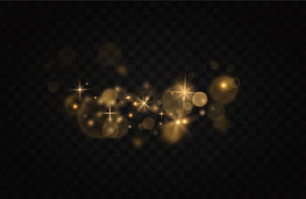 Рождественский Световой Эффект Искрящаяся Волшебная Пыль Частиц Пыль Искры Золотые — стоковое фото