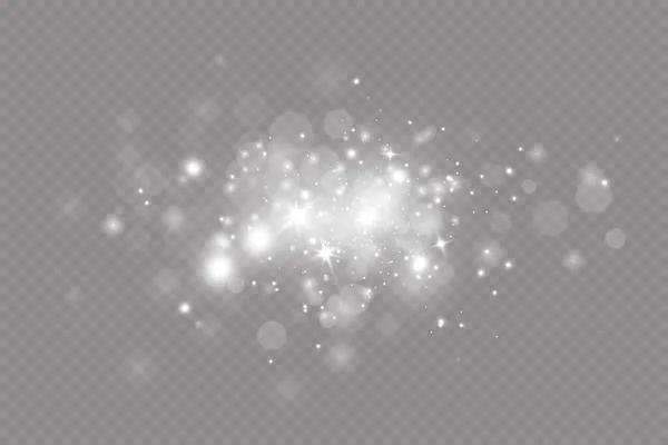 Damm Gnistor Och Stjärnor Lyser Med Ett Speciellt Ljus Julbelysning — Stockfoto