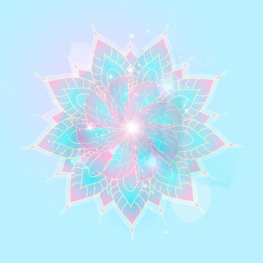 Arkaplan, davetiyeler, kartlar, şablonlar için mandalaların soyut deseni.