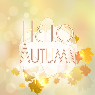 Arka plan vektörü Renkli sonbahar yaprakları. Soyut merhaba sonbahar.