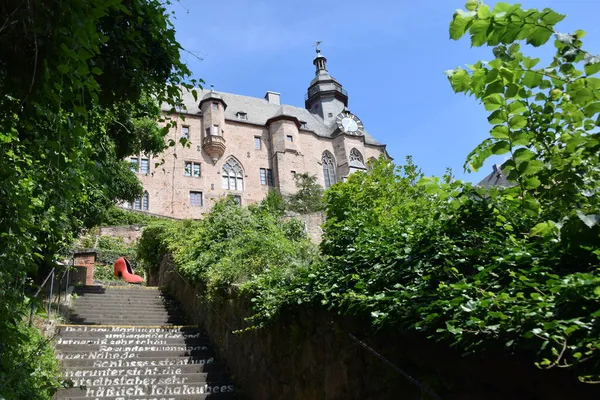 Das Marburger Schloss Hessen Deutschland — Stockfoto