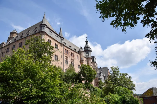 Das Marburger Schloss Hessen Niemcy — Zdjęcie stockowe