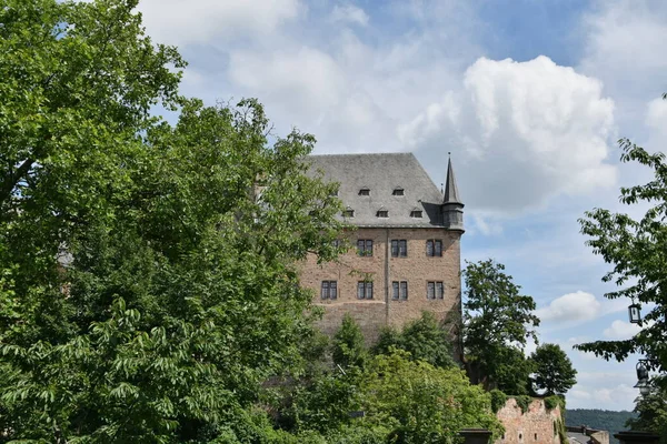 Das Marburger Schloss ในเฮเซนเยอรมน — ภาพถ่ายสต็อก