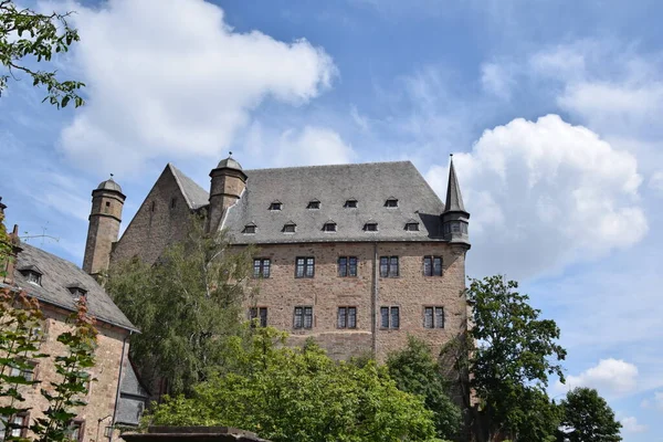 Das Marburger Schloss Hessen Deutschland — Stockfoto