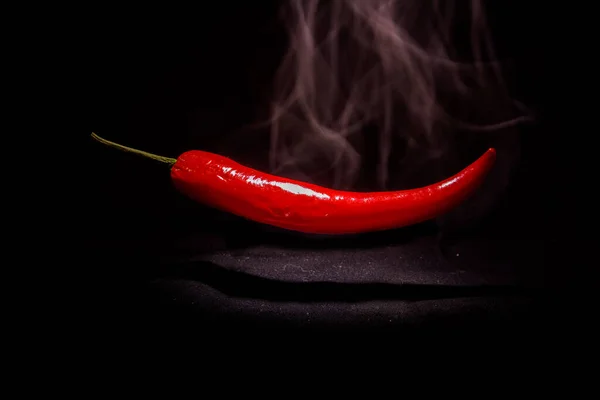 Ein Roter Chili Scharfe Pflanze — Foto de Stock