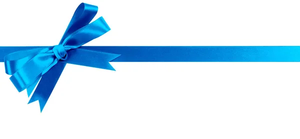 Nastro Regalo Natale Blu Fiocco Trasparente Immagine Stock